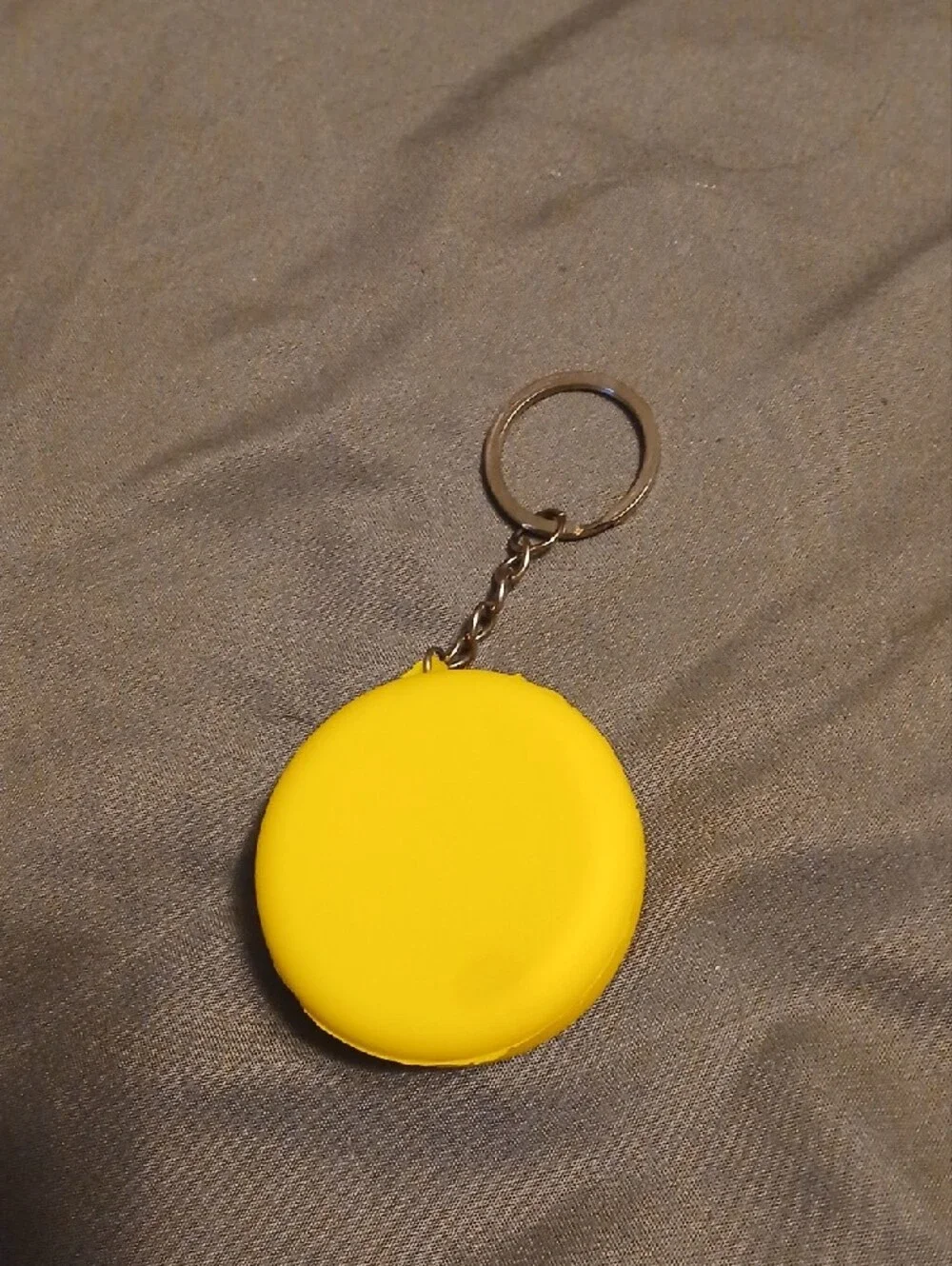 Cute Yellow Winking Smile Face Keychain